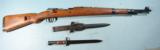 YUGOSLAVIAN MAUSER MODEL 48 MILITARY RIFLE W/BAYONET. - 1 of 6