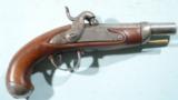 FRENCH MODEL 1822 PERCUSSION CONVERSION GENDARME PISTOL. - 1 of 8