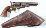 CIVIL WAR COLT MODEL 1849 PERCUSSIONPOCKET REVOLVER CA. 1863 W/ HOLSTER. - 2 of 9