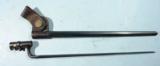 EXCELLENT SPRINGFIELD U.S. 1873 SOCKET BAYONET AND SCABBARD. - 1 of 4