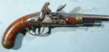 WATERLOO ERA NAPOLEONIC CHARLEVILLE AN XIII FLINTLOCK CAVALRY PISTOL DATED 1815.- 1 of 6