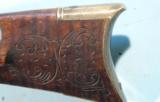 WESTERN PENNSYLVANIA INCISE CARVED PERCUSSION CONVERSION LONGRIFLE W/PROVENANCE CIRCA 1820. - 3 of 10