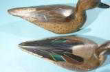 SUPERB PAIR OF WARD BROTHERS, CRISFIELD, MARYLAND PINTAIL DUCK DECOYS CA. 1930. - 8 of 9