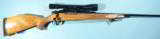 WEATHERBY MARK V J.P. SAUER PRODUCTION .300 WBY. MAG. RIFLE W/ SCOPE CA. 1960. - 1 of 6
