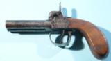 CIVIL WAR ERA LIEGE PERCUSSION DOUBLE BARREL BOX LOCK POCKET PISTOL CIRCA 1860’S. - 3 of 6