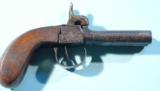 CIVIL WAR ERA LIEGE PERCUSSION DOUBLE BARREL BOX LOCK POCKET PISTOL CIRCA 1860’S. - 2 of 6