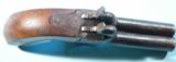 CIVIL WAR ERA LIEGE PERCUSSION DOUBLE BARREL BOX LOCK POCKET PISTOL CIRCA 1860’S. - 1 of 6