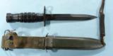 U.S. M4 BAYONET W/ M8A1 SCABBARD WITH LEATHER WASHER HANDLE BY CAMILLUS FOR M1 CARBINE. - 2 of 3