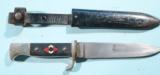 PRE WW2 RZM HITLER YOUTH DAGGER DATED 33 AND SCABBARD.
- 1 of 5