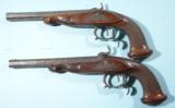 EARLY PAIR OF LIEGE PERCUSSION DUELLING PISTOLS CIRCA 1830’S.- 2 of 10