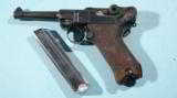 WW2 MAUSER LUGER CODE 42 SEMI-AUTO 9MM PISTOL DATED 1939 W/BRING BACK TAG. - 2 of 8