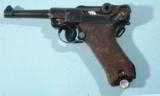 WW2 MAUSER LUGER CODE 42 SEMI-AUTO 9MM PISTOL DATED 1939 W/BRING BACK TAG. - 4 of 8