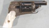 FANCY BELGIAN VELO DOG 6.35MM (.25ACP) SMALL SIZE POCKET REVOLVER WITH MOTHER OF PEARL GRIPS. - 1 of 4