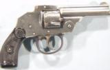 IVER JOHNSON 2ND MODEL OWL HEAD SAFETY AUTOMATIC HAMMERLESS NICKEL PLATED TOP BREAK .32 S&W D.A. REVOLVER - 1 of 4