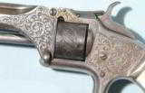 GUSTAVE YOUNG ENGRAVED SMITH & WESSON NO. 1 SECOND ISSUE .22 CALIBER POCKET REVOLVER CIRCA 1865. - 3 of 8