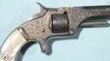 GUSTAVE YOUNG ENGRAVED SMITH & WESSON NO. 1 SECOND ISSUE .22 CALIBER POCKET REVOLVER CIRCA 1865. - 2 of 8