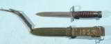 WW2 or WWII EARLY UTICA U.S. M4 OR M-4 LEATHER WASHER BAYONET & SCABBARD FOR M-1 CARBINE. - 3 of 7