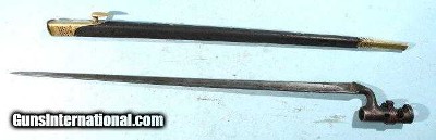 BRITISH PATTERN 1876 MARTINI HENRY RIFLE SOCKET BAYONET & SCABBARD.