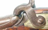 AMERICAN SILVER INLAID PERCUSSION DOUBLE SHOTGUN, CIRCA 1840-50.- 10 of 11