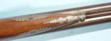 AMERICAN SILVER INLAID PERCUSSION DOUBLE SHOTGUN, CIRCA 1840-50.- 3 of 11