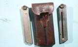WW1 REINHOLD KUHN ARTILLERY LUGER DOUBLE MAGAZINE POUCH DATED 1916 W/ 2 ORIGINAL MAGAZINES.
- 1 of 6