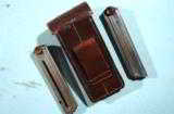WW1 REINHOLD KUHN ARTILLERY LUGER DOUBLE MAGAZINE POUCH DATED 1916 W/ 2 ORIGINAL MAGAZINES.
- 5 of 6