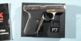 RARE NICKEL HECKLER & KOCH H&K P7 PSP OR P7M8 9MM FACTORY PISTOL IN ORIG. BOX.- 4 of 5