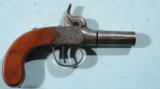 DURS EGG PERCUSSION TURN-BARREL POCKET OR BOOT PISTOL, CIRCA MID 1800'S. - 2 of 6