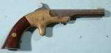 CIVIL WAR H.C. LOMBARD .22 RF BRASS FRAME SINGLE SHOT DERRINGER PISTOL, CIRCA 1860'S.
- 1 of 6
