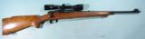 PRE-64 WINCHESTER MODEL 70 FW FEATHERWEIGHT .270WIN RIFLE WITH SCOPE, CIRCA 1955. - 1 of 7