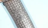 ORNATE PERSIAN NIELLO INLAID DAMASCUS CARABELA SABER AND SCABBARD CIRCA 1700’S. - 3 of 15