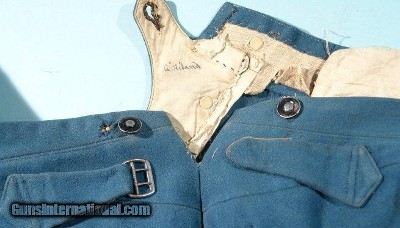 IDENTIFIED INDIAN WARS U.S. ARMY BLUE WOOL TROUSERS CIRCA 1870’S. 
