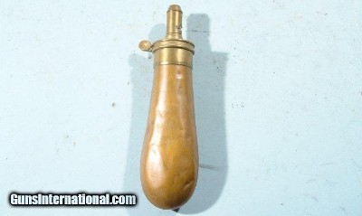 AMERICAN FLASK & CAP CO. COPPER 6” BAG SHAPED RIFLE FLASK CA. 1850’S.