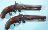 RARE PAIR OF JOHN MANTON & SON PERCUSSION OFFICER’S DUELLING OR DUELING PISTOLS SERIAL NUMBER 10904, CIRCA 1840. - 1 of 13