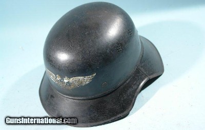 WW2 OR WWII GERMAN NAZI CIVIC LUFTSCHUTZ GLADIATOR HELMET.