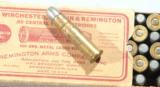 VINTAGE BOX OF REMINGTON U.M.C. OILPROOF .32 WINCHESTER (.32WCF) REMINGTON & MARLIN CARTRIDGES, (43CT). - 1 of 5