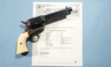 EARLY NEAR MINT COLT SINGLE ACTION .38 COLT CAL. 5 ½” REVOLVER W/ 1910 SHIPPED BROWNING BROS., UTAH WITH FACTORY LETTER .
- 1 of 15