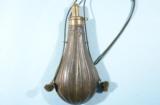 LARGE SIZE CAPEWELL COPPER SPORTING POWDER FLASK WITH ORIGINAL GREEN TASSLE CORD.
- 2 of 6
