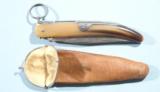 FINE QUALITY SWISS FOLDING KNIFE WITH 5” BLADE AND HORN HANDLES BY ROLLI OF LAUSANNE CA. 1880 W/CASE.
- 3 of 4