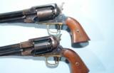 RARE CIVIL WAR ERA CASED PAIR OF CONSECUTIVELY NUMBERED REMINGTON U.S. NEW MODEL .44 CAL. ARMY REVOLVERS CIRCA 1863-4.
- 9 of 12