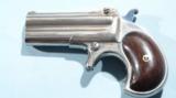 RARE REMINGTON 1ST MODEL .41RF CAL. FACTORY SILVER PLATED DOUBLE DERRINGER CA. 1866. - 2 of 9