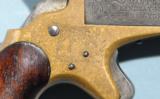 VERY RARE LINDSAY YOUNG AMERICA TWO SHOT PERCUSSION POCKET DERRINGER CA. 1861. - 6 of 7