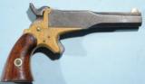 VERY RARE LINDSAY YOUNG AMERICA TWO SHOT PERCUSSION POCKET DERRINGER CA. 1861. - 1 of 7
