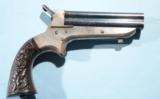 RARE SHARP’S PATENT TIPPING & LAWDEN .34 RF CAL. LARGE TYPE 3 FRAME FOUR SHOT PEPPERBOX.CA. 1870’S.
- 1 of 6