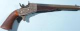 FACTORY ENGRAVED REMINGTON COMMERCIAL MODEL 1866 .50 RF CAL. ROLLING BLOCK SINGLE SHOT PISTOL CA. LATE 1860’S. - 2 of 9
