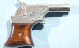 NEAR MINT REMINGTON SAW HANDLE .41RF CAL. VEST POCKET DERRINGER W/RARE 3” BARREL CA. 1860’S.- 1 of 6