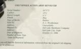 INSCRIBED COLT SINGLE ACTION 1ST GENERATION .45 LC CAL. ARMY REVOLVER CA. 1896 W/ UTAH FACTORY LETTER. - 4 of 9