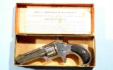 MINT UNFIRED REMINGTON-SMOOT NO. 1 .30RF SHORT CAL. REVOLVER IN ORIGINAL BOX CA. 1870’S. - 1 of 7
