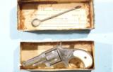 NEAR MINT FACTORY ENGRAVED REMINGTON NEW MODEL NO. 4 SMOOT .38RF CAL. REVOLVER IN ORIG. BOX CA. 1880’S.- 1 of 9