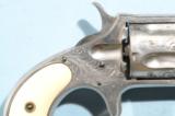 NEAR MINT FACTORY ENGRAVED REMINGTON NEW MODEL NO. 4 SMOOT .38RF CAL. REVOLVER IN ORIG. BOX CA. 1880’S.- 6 of 9